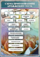 Стенд "Схема приготовления дрожжевого теста" - fgospostavki.ru - Салехард