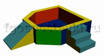 Сухой бассейн "Крепость" 1,5х1,2 метра - fgospostavki.ru - Салехард