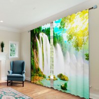 Комплект светонепроницаемых штор "Водопад" - fgospostavki.ru - Салехард