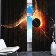 Комплект светонепроницаемых штор "Планеты" - fgospostavki.ru - Салехард