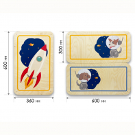 Набор стеновых панелей «Мы в Космосе - Белка и Стрелка» - fgospostavki.ru - Салехард