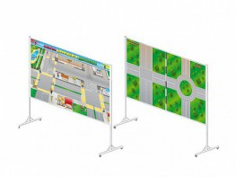 Двухсторонняя магнитно-маркерная доска "Азбука дорожного движения" на разборной стойке - fgospostavki.ru - Салехард