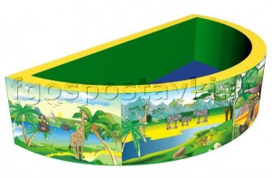 Бассейн с шариками полукруглый с шелкографией - fgospostavki.ru - Салехард