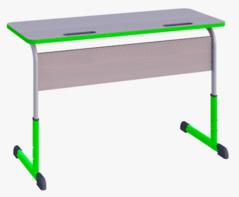 Парта SMARTY KEY двухместная регулируемая по высоте с антивандальной кромкой - fgospostavki.ru - Салехард
