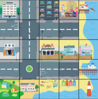 Тематическое поле-маршрутизатор «На берегу моря» для мини-робота Bee-Bot/Blue-Bot - fgospostavki.ru - Салехард