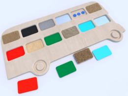Тактильные разноцветные дощечки «Автобус» - fgospostavki.ru - Салехард