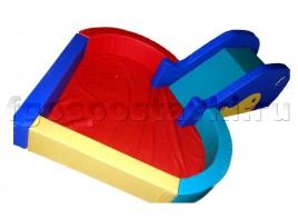 Сухой бассейн "Сердечко" с горкой 160х80х90 сантиметров - fgospostavki.ru - Салехард