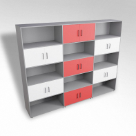 Шкаф встраиваемый закрытый с открытой полкой многосекционный ТР9 ЛДСП  - fgospostavki.ru - Салехард