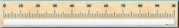 Панно (демонстрационное) магнитно-маркерное "Демонстрационная числовая линейка с делениями от 0 до 100" + комплект тематических магнитов - fgospostavki.ru - Салехард
