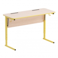 Стол ученический двухместный с наклоном столешницы (0-24°) на прямоугольной трубе - fgospostavki.ru - Салехард