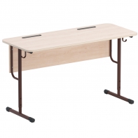 Стол двухместный ученический на круглой трубе - fgospostavki.ru - Салехард