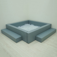 Сухой бассейн с шариками и RGB-подсветкой 190х190 см - fgospostavki.ru - Салехард