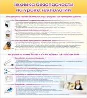 Стенд "Техника безопасности на уроке технологии" - fgospostavki.ru - Салехард