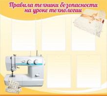 Стенд "Правила техники безопасности на уроке технологии" - fgospostavki.ru - Салехард