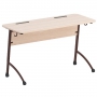 Стол двухместный ученический регулируемый на плоскоовальной трубе - fgospostavki.ru - Салехард