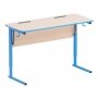 Стол ученический двухместный с наклоном столешницы (0-24°) на прямоугольной трубе - fgospostavki.ru - Салехард